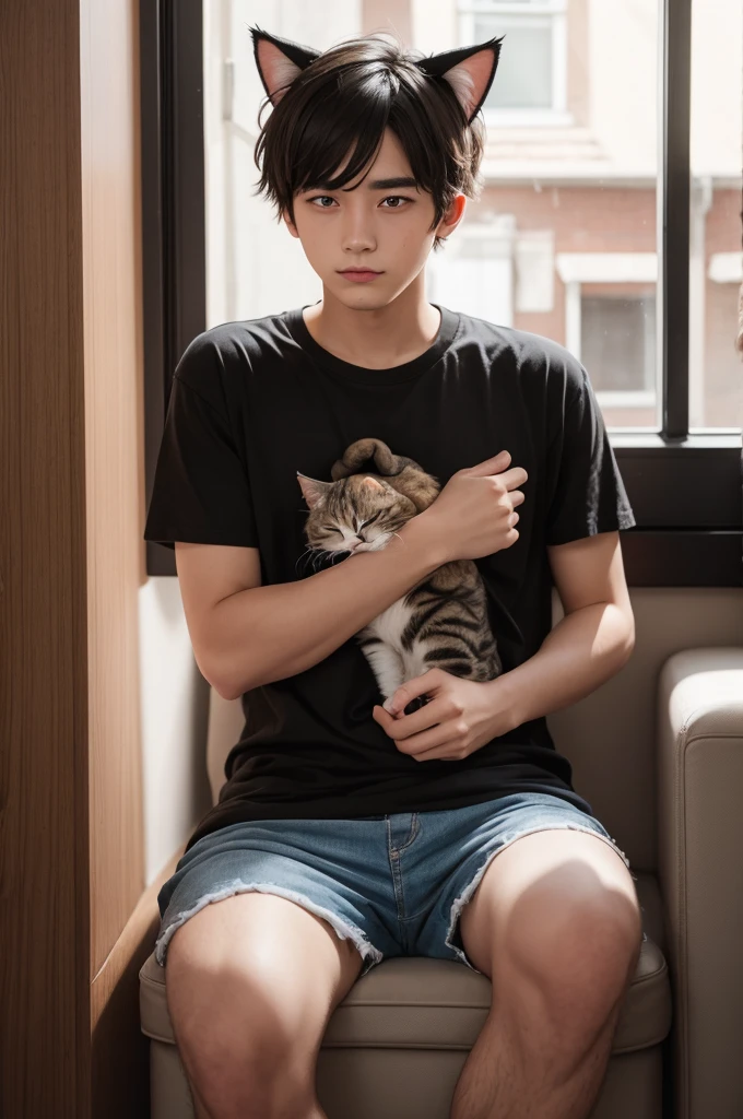 20 year old man with cat ears