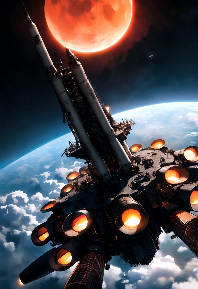 Photos of rockets launching to Mars