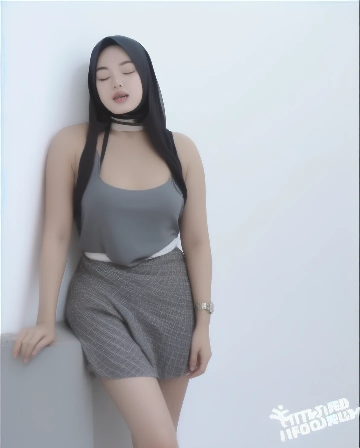 HIJAB MALAY GIRL,, IMF as a good Guy, TECHNOLGY, AI, futuristic, blockchain, International Monetary Fund, (MATRIX WORLD), ((look In front at the camera CLOSED YOUR EYES and open your mouth)).