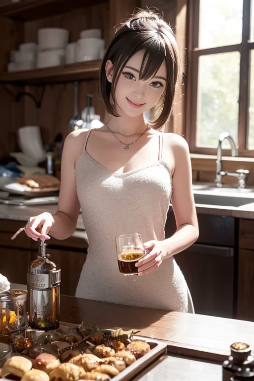 Naked Slender Girls,Brown Hair,Western Sheriff,Belt with holster on waist,Western Boots,Watch on wrist,Being drunk,Shyness,indoor,Above the knee shot,Lying in bed,Ultra-high resolution,16K