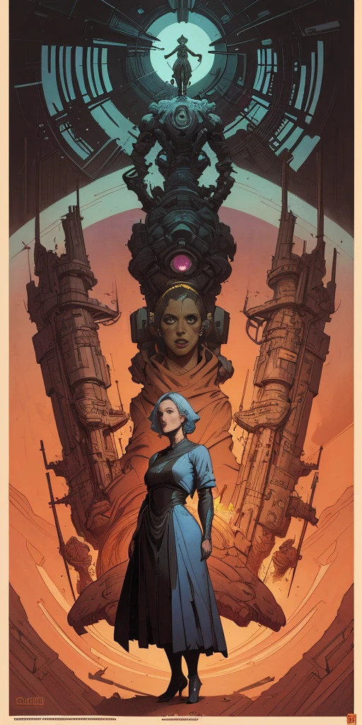 4K, jugendstil chraracters composition cyberpunk propaganda poster by chiara bautista, beksinski and norman rockwell and greg rutkowski weta studio, and lucasfilm