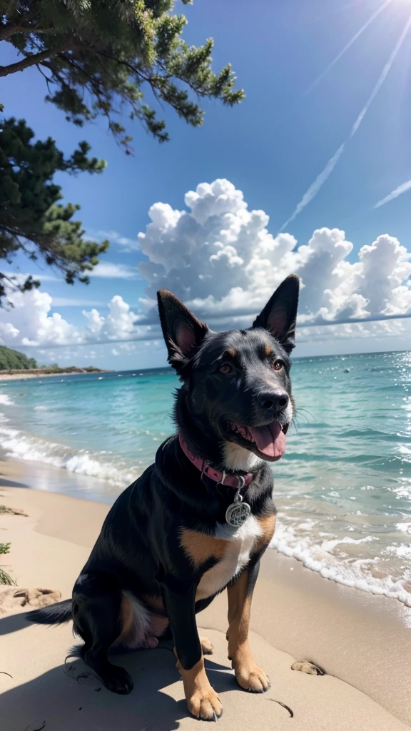 Dog on the beach