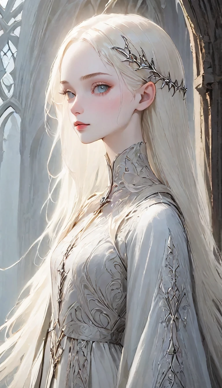 blonde with short white hair, whole body, pale gothic beauty, perfect white-haired girl, with long white hair, very beautiful elven top model, pale white skin, have long white hair, blonde hair, with white skin, pale white skin!!, very pale white skin, extremely pale white skin, very beautiful goth top model