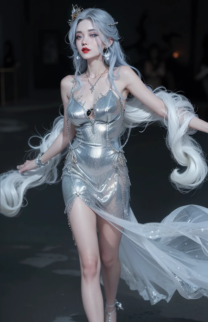 Detailed image quality，Witch Pandora，wing, Succubus Theme，堕落Angel，Excellent，scary，Secret Terror，Tentacles，With eyes，Uncanny Valley Effect，Beast Blood Moon，skeleton，vampire，Hellfire，Dark Queen，Angel，magician magic witch，16岁Angel，Eyes are blue(Pupils as deep as the starry sky)，Gorgeous tattoo designs all over the body，Surreal photos(8K picture quality，Rich in details)，Dark eyeshadow，Sexy thick lips(Red lipstick)，Tattoo designs on body，Dark Queen，Wear luxurious gold jewelry，The Queen is wearing gorgeous Hanfu，White fur gloves