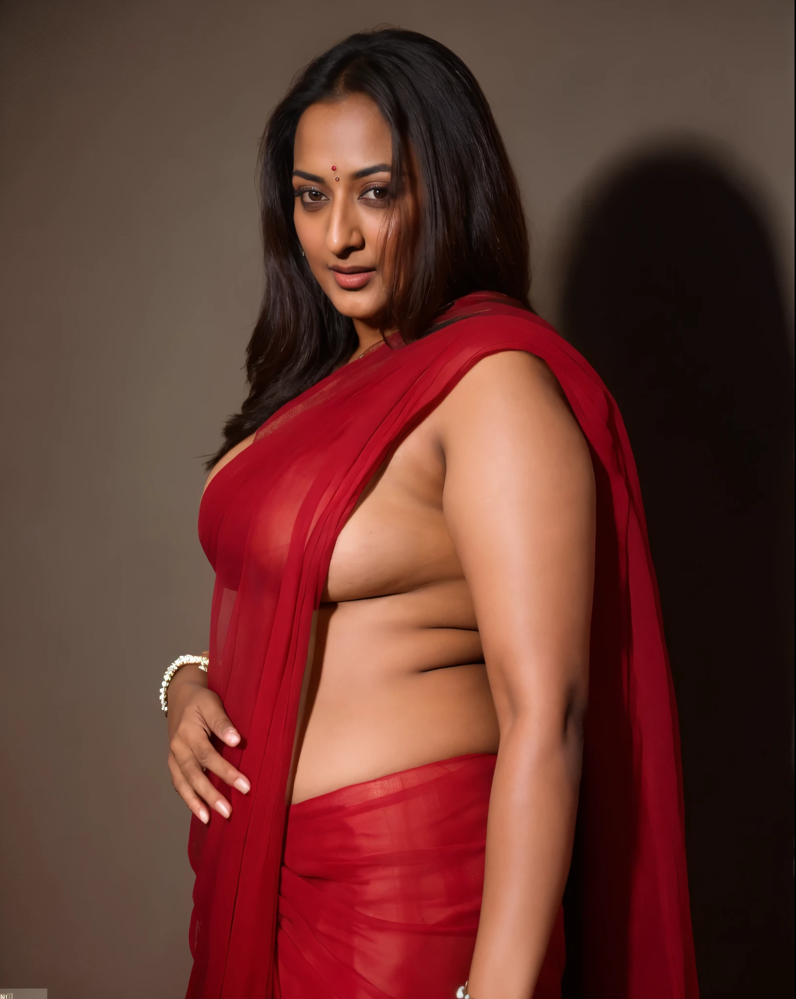 Foto RAW, photorealistic, photography, full body shot, 50 years old Woman, master shot, perfect eyes, goddess like beauty, pierced eyes, perfect thick chubby mallu Desi aunty bhabhi, Wearing a Stanapatta, a chest-band.Saree model, model Photography, Indian saree shoot, Indian traditional wear advertising photography, traditional wear brand shoot, face of Indian actress Sonakshi Sinha, masterpiece, realistic, realism, incredible details, pleasure, photorealism, detailed skin, skin pores, high contrast, photorealistic Artstation 8k HD digital art trend of high definition and detailed realistic skin texture, ultra detail, realistic skin texture, armature, best quality, ultra high definition, (photorealistic:1.4),, high resolution, detail, raw photo, sweat, Re sharp, by Lee Jefferies Nikon D850 Film Stock Photo 4 Kodak Portra 400 Camera F1.6 Lens Rich Color Ultra Real Realistic Realistic Textures Dramatic Lighting Unreal Engine Trending at Art Station Cinestill 800,(pele altamente detalhada: 1.2), 8k UHD, DSLR, soft-lighting, alta qualidade, grain of film, Fujifilm XT3,she didn't like to wear blouse or bra, she is happy to wear only saree, she hates blouse or bra, detailed hairy armpits, hyper realistic skin, skin pores, sweat, veins, short hairs on armpit, stubble armpits, hyper realistic hairy armpits,