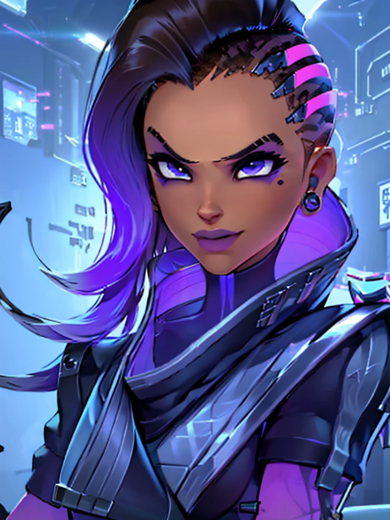 (1 girl:1.4), (extremely detailed face and body:1.2), (sexy pose:1.3), (nearly naked:1.1), (beautiful and aesthetic:1.2), (official art:1.1), (sombra:1.1), (high quality, 4k, 8k, photorealistic, ultra-detailed, masterpiece, cinematic lighting, volumetric lighting)