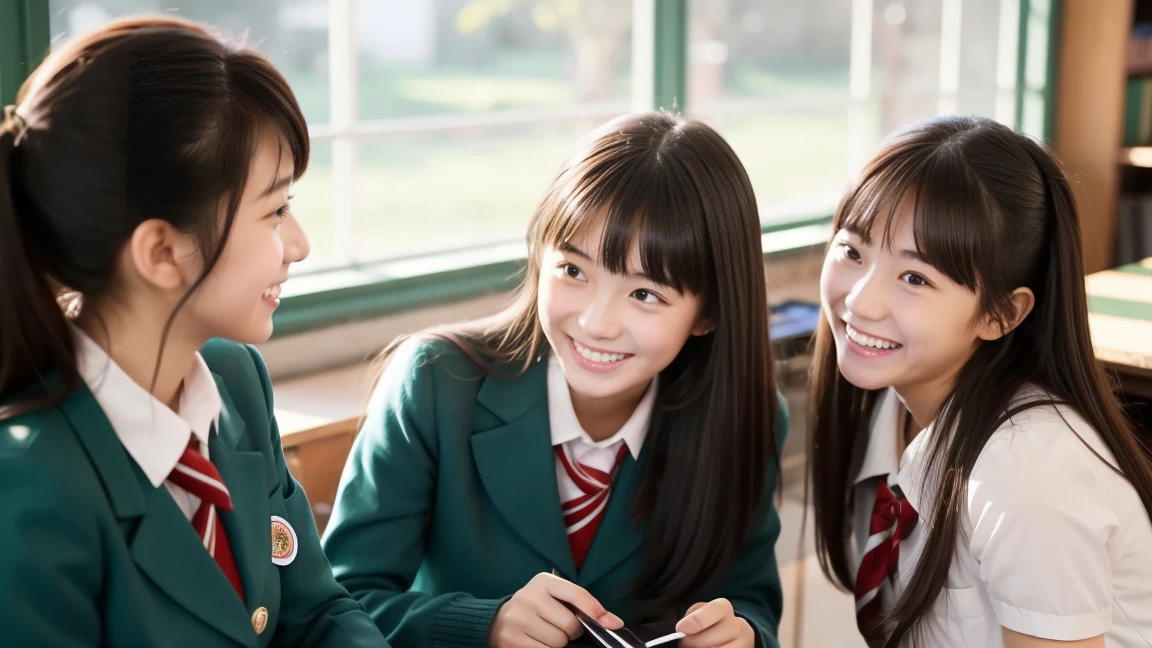 Japanese  high school student　2 men　3 women　Drama Club　burst into laughter
