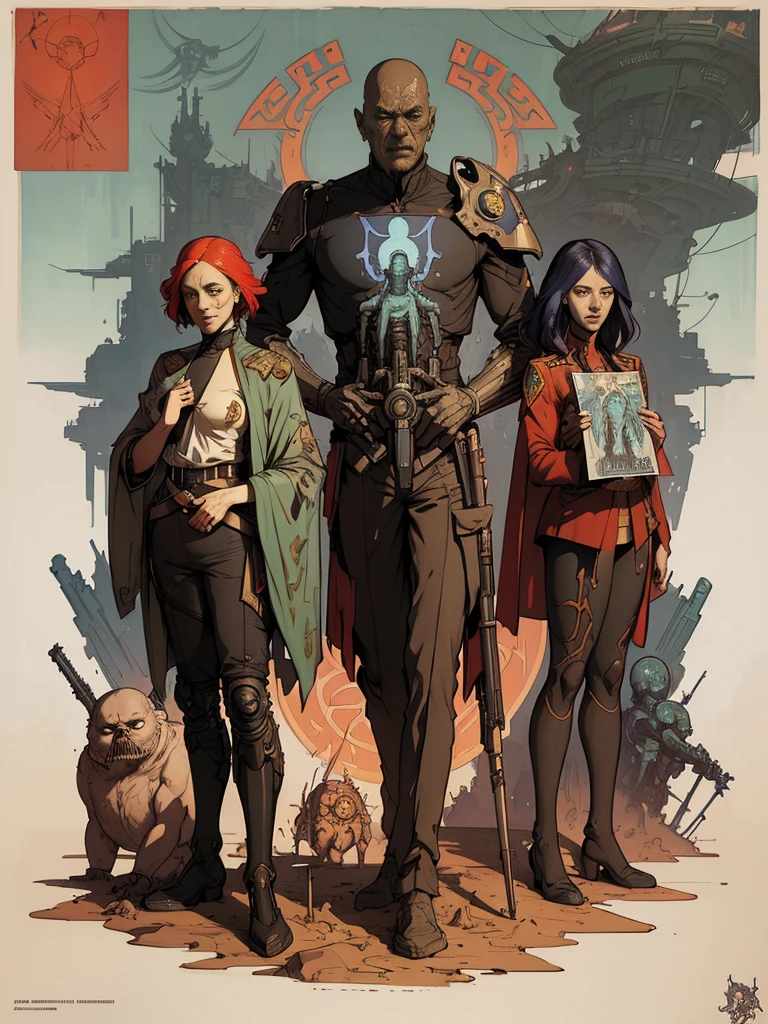 4K, jugendstil Tim Walker chraracters composition cyberpunk propaganda poster by chiara bautista, beksinski and norman rockwell and greg rutkowski weta studio, and lucasfilm