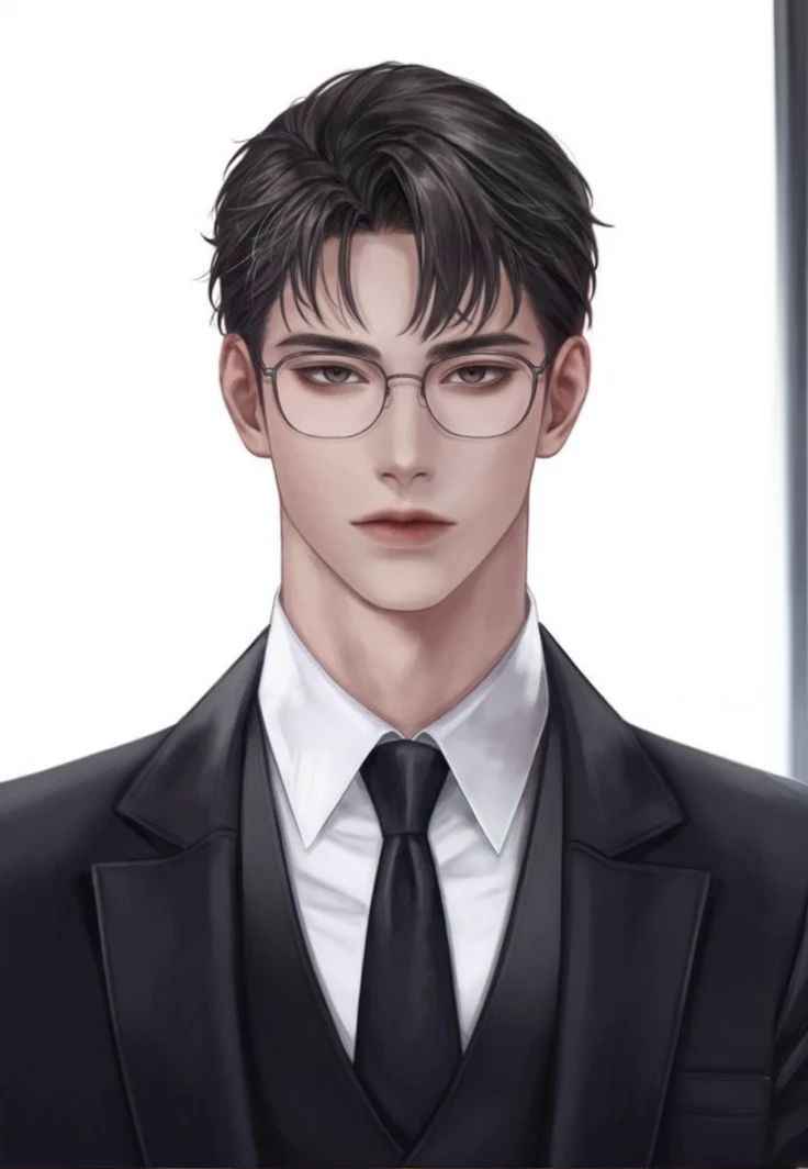 Man in suit with prescription glasses