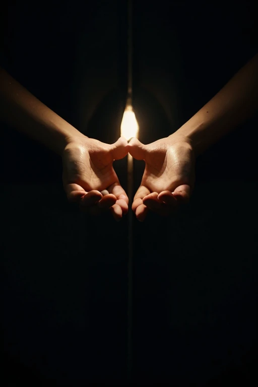 hands wanting to get out of the darkness