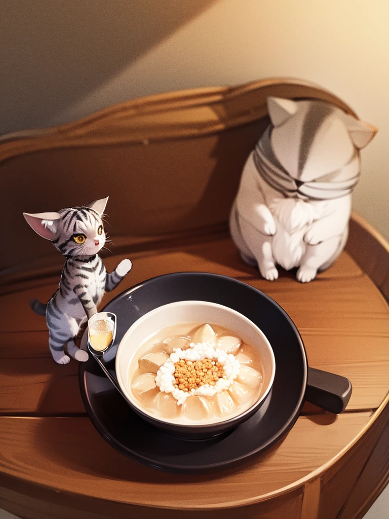 Cat and small porridge