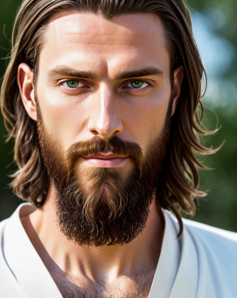 (symmetry),centered,a ((close)) up portrait,(Jesus),a very thin white man with long hair and a beard, handsome, wearing a long white robe,35mm,natural skin,clothes detail, 8k texture, 8k, insane details, intricate details, hyperdetailedhighly detailed,realistic,soft cinematic light,HDR,sharp focus, ((((cinematic look)))),intricate, elegant, highly detailed