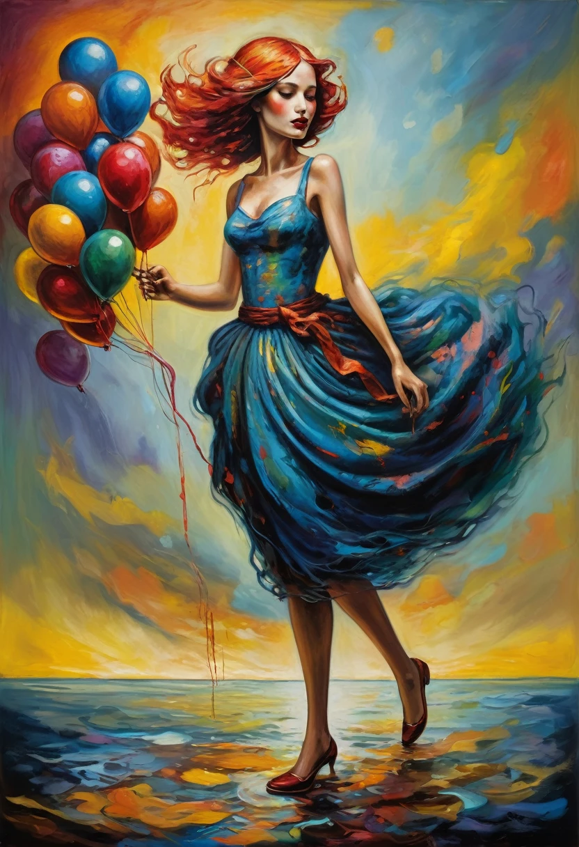 (Artistic Masterpiece of Romantic Life) ( (Themed Art of Life) ( (Conceptual Art) (NFT Exclusive) (Fauvism Work) ()”) Where visual poetry transcends traditional boundaries and embraces the dynamic interplay between creativity and technology Takes),dripping paint,darkart,style, in the style of esao andrews