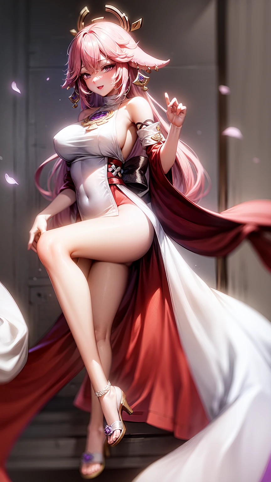 Yae Miko(purple eyes)(wedding dress)