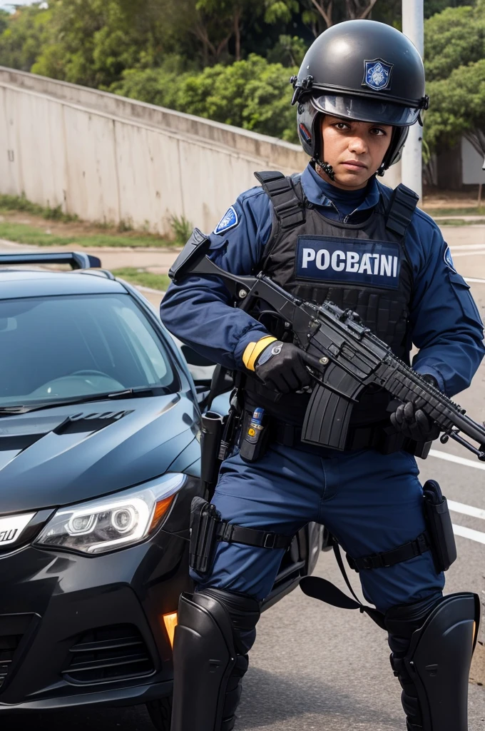 Brazilian police fighting crime