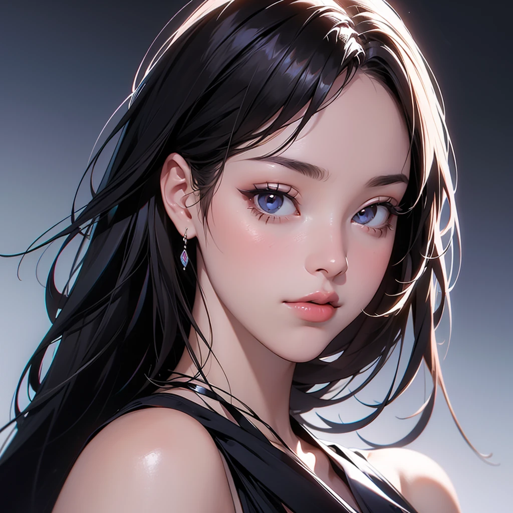 aesthetic girl, sexy, portrait, 4k, high quality, transparent background