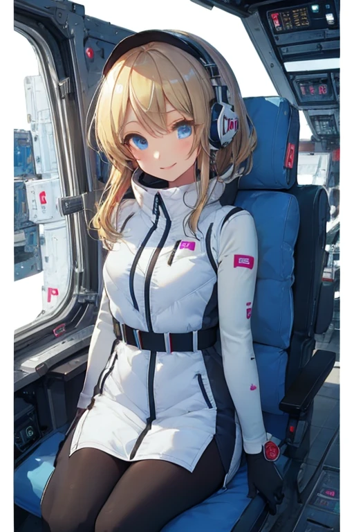 masterpiece, highest quality, high resolution, breasts, 20yo,1 girl,(solo):2,,blonde hair,(inside space station):2,flying:2,floatong:2,zero gravity,wind:1.5,anime lovelive style,
BREAK
headphone,(futurstic tight-fit bodysuit):2,(shiny silver long downvest):100,(northface silver metallic puffy downvest):2,(puffy):2,(black sleeves):5,(black tights):2,(black belt),futuristic boots and gloves,(smartwatch):100,astrovest
BREAK
1 girls, sitting in spacecraft cabin with 4-point seat belt, securely fastened, space station interior, looking out of large windows at Earth below, beautiful eyes, she have aluminum foil pouch,(aluminum foil pouch with plastic viewing window):2, contains nutritious liquid or puree together, smiling and chatting, bright and cheerful expressions, high quality cinematic lighting, detailed textures, sharp focus,blue hair,blue eyes,