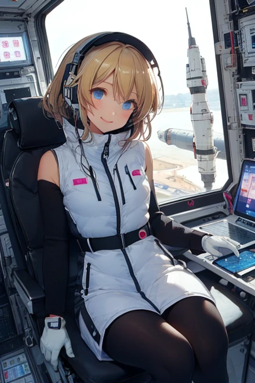 masterpiece, highest quality, high resolution, breasts, 20yo,1 girl,(solo):2,,blonde hair,(inside space station):2,flying:2,floatong:2,zero gravity,wind:1.5,anime lovelive style,
BREAK
headphone,(futurstic tight-fit bodysuit):2,(shiny silver long downvest):100,(northface silver metallic puffy downvest):2,(puffy):2,(black sleeves):5,(black tights):2,(black belt),futuristic boots and gloves,(smartwatch):100,astrovest
BREAK
1 girls, sitting in spacecraft cabin with 4-point seat belt, securely fastened, space station interior, looking out of large windows at Earth below, beautiful eyes, she have aluminum foil pouch,(aluminum foil pouch with plastic viewing window):2, contains nutritious liquid or puree together, smiling and chatting, bright and cheerful expressions, high quality cinematic lighting, detailed textures, sharp focus,blue hair,blue eyes,