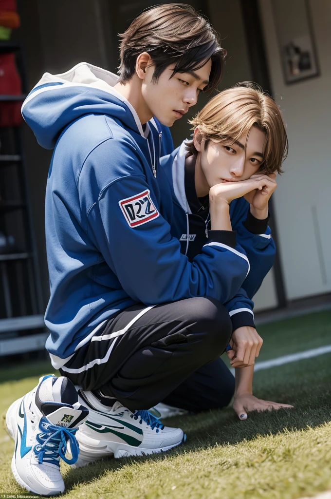 cool,,,Refreshing athletic guy,2boy,2boys,charm,Slim figure,Japanese high school student style,,Casual clothes,,Smooth,Skin texture,Functional beauty,youth,Vibrancy,The male protagonist,,From friendship to love,,,For boys who like boys,,,The two boys are in love with each other.,shine,Action,A love story for boys only,Sexual desire,sexual excitement,penis,,Yaoi,,,,Handsome Drama,,,,first time々Shii,,Breeze,A speck of dust,Natural light,face,hand,eye,blush,Biological precision,Super detailed,Male Focus,4K,8K,masterpiece,Weathering With You,,Spiked Hair,play,