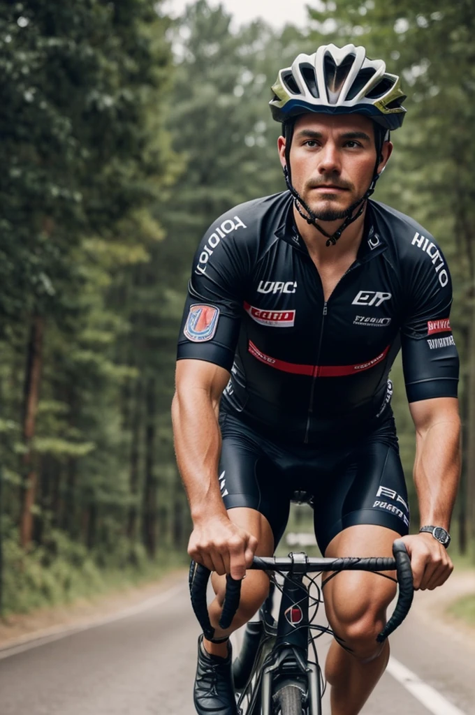 A cyclist who promotes machismo.as a lifestyle. Anti-feminist and military