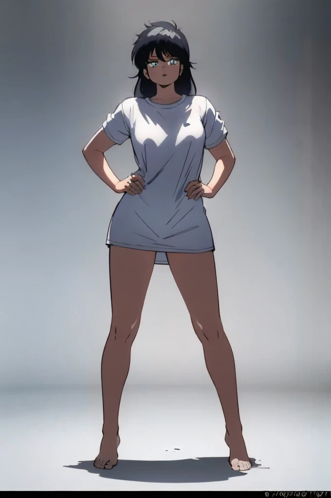 White T-shirt, Adorable,Hail 33, 18-year-old(1.0),(Scattered beneath the surface:1.1),Sharp focus,Award-winning photo,Professional portrait photography,Raw photo (Highly detailed background:1.2),(Fantasy:0), Dramatic lighting, Full body portrait, Are standing, Full body photo, Full body photo, Full Body Shot,