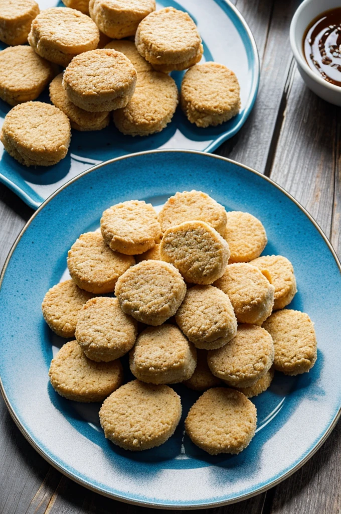 Frozen nuggets on a plate
