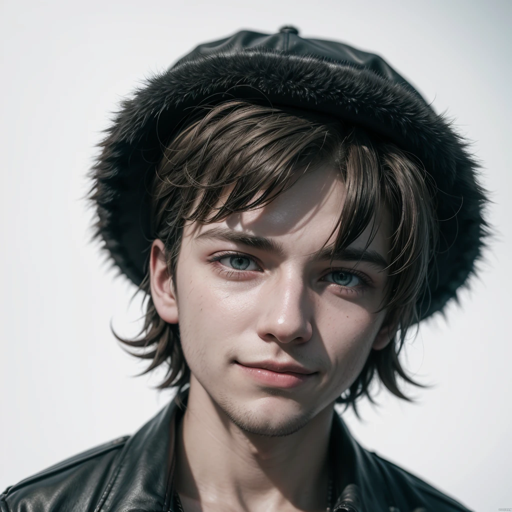 a depressed grunge boy with a tired smile wearing a russian soviet ushanka hat, detailed face, highly detailed, cinematic lighting, dramatic shadows, moody colors, gritty, photorealistic, digital art, concept art, art by trending digital artists, best quality, 8k, high resolution, masterpiece