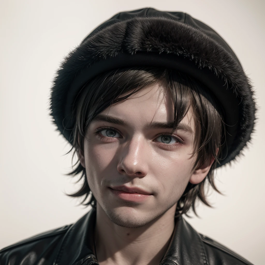 a depressed grunge boy with a tired smile wearing a russian soviet ushanka hat, detailed face, highly detailed, cinematic lighting, dramatic shadows, moody colors, gritty, photorealistic, digital art, concept art, art by trending digital artists, best quality, 8k, high resolution, masterpiece