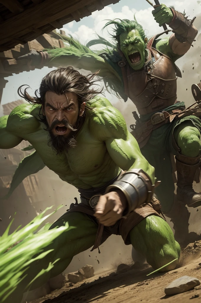 Make Don Quixote look like a 17 year old fighting a green monster in a mill. PICTURE REALISTIC