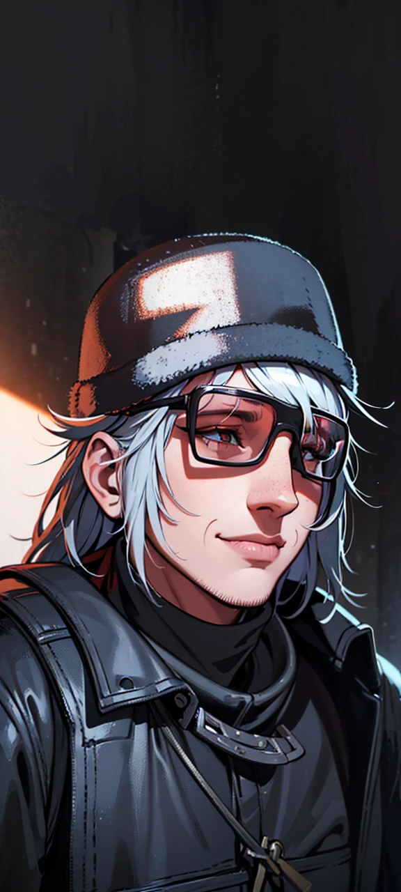a depressed grunge boy with a tired smile wearing a russian soviet ushanka hat, detailed face, highly detailed, cinematic lighting, dramatic shadows, moody colors, gritty, photorealistic, digital art, concept art, art by trending digital artists, best quality, 8k, high resolution, masterpiece