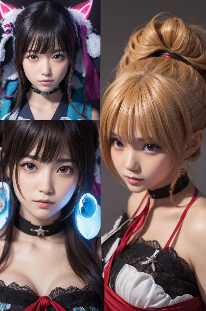 anime characters are standing next to each other in a dark room, in anime style, anime style like fate/stay night, cel shaded anime, tensei shitara slime datta ken, from girls frontline, anime cover, ; visual novel, in style of cytus and deemo, visual novel, in an anime style, epic anime style, anime in fantasy style, 3 d anime realistic