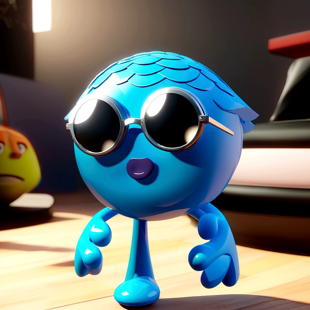 Cartoon character of a man in sunglasses and blue shirt, animation character, stylized character, animation style rendering, 3d stylized, Arnold Maya rendering, Stylized 3D rendering, toon render screenshot, 3d character, 3d character, Stylized 3D rendering, 3D character rendering, cartoon character, Personagem de close up, character posing,  (Pixar-style) (master part:1.2) (bokeh) (best qualityer) (skin detailed) (detailed texture) (8K) (Argilla) (cinematic lighting) (sharp focus