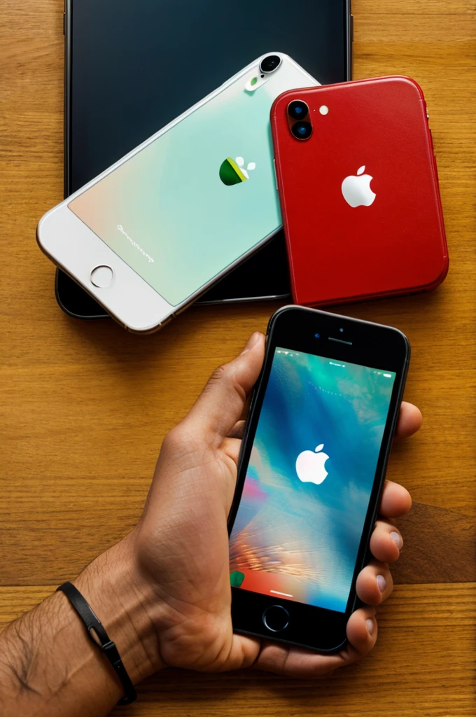 Pacman following an iPhone apple
