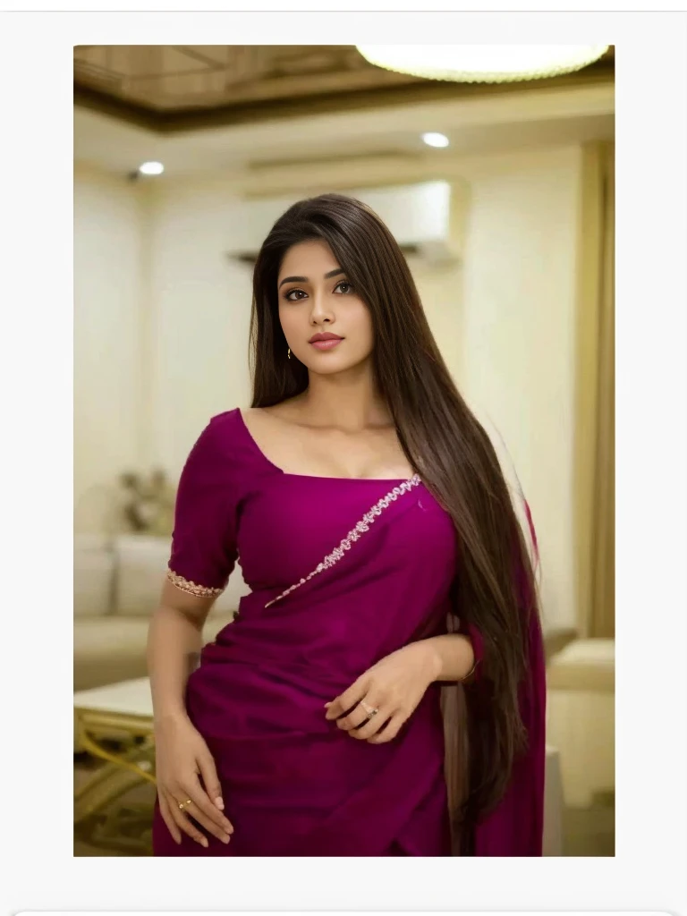 a woman in a sari posing for a picture, indian goddess, traditional beauty, indian, beautiful goddess, ornate cosplay, indian style, indian super model, beautiful maiden, gorgeous woman, south east asian with long, provocative indian, gorgeous beautiful woman, intricate outfit, hindu aesthetic, beautiful asian girl, extremely detailed goddess shot, jaw-dropping beauty, big  deep cleavage sexy navel