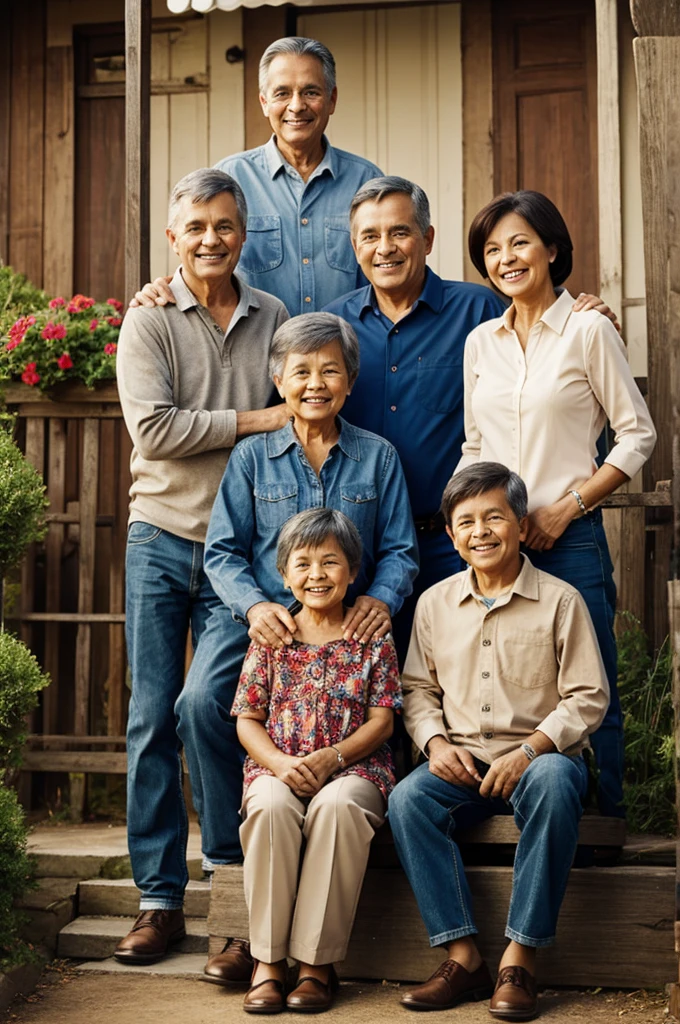 Happy old family
