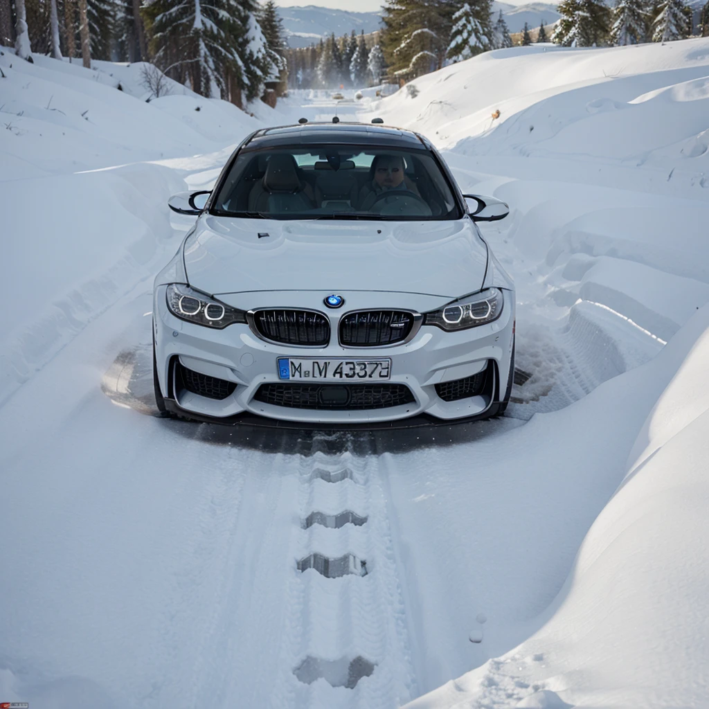 BMW M3 2016 White from the front