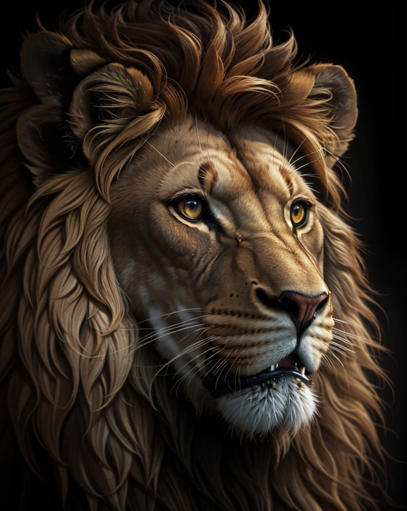Lion, Divine Lion, Detailed Realistic Lion 16K, Golden Lion, Strong Lion, 16K realistic detailed, Luz solar realista 8K, Detailed realistic solar energy, Luz naturals realista detalhada, Solar Power Screws, ULTRAHD Photorealism, Ultra-realistic detailed colors, Texturas Detalhadas photorrealistics 16K, Contraste naturals 8K, Ultra Detalhado 8K, Nitidez 8K photorrealistic, golden light, black and gold, naturals, Linda, Rendering, photorrealistic, UltraHigh definition, 4K, detailed textures, thunder, detailed shadows, detailed colors, SUNSET, SUNSET, SUNSET, naturals Linda, Great Divine, SUNSET, detailed contrast, realistic contrast, high resolution, detailed colors, fire, villany, divine creature, 8K Realista Detalhado, 16K, 8K, High definition, detailed contrast, realistic contrast, high resolution, detailed colors, fire, villany, divine creature, 8K, realistic detailed, posh,