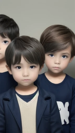 group of short hair focus on face