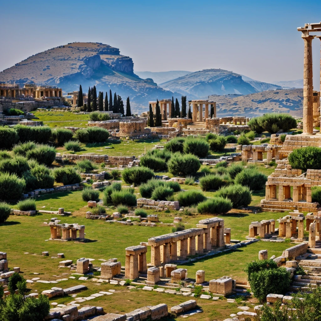 Ancient greek paysage