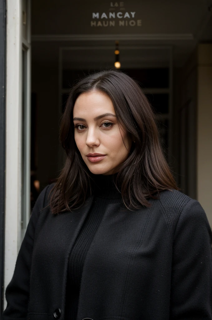 Jolie couple, une femme au cheveux noire et regard envoutant et seduisante. Avec un homme musclé au regard ténébreux, cheveux noire habillé en costard noire luxueux. A l’arriere plan se trouve une grande ville avec une voiture de luxe 