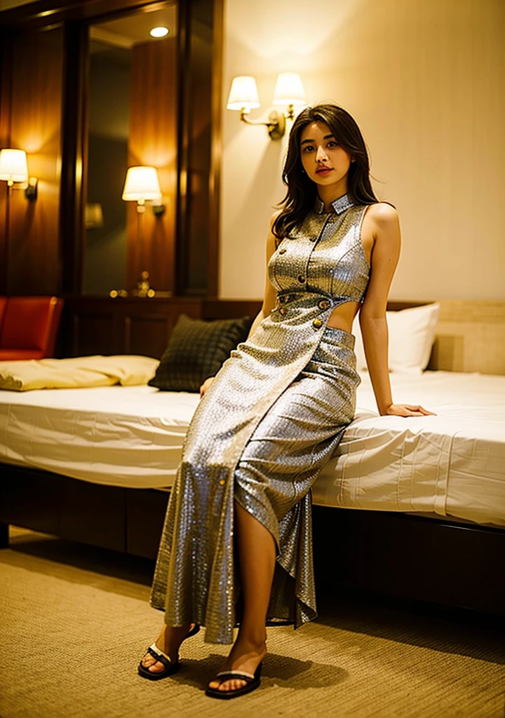 6 feet big breasted beautiful indian girl in hotel.