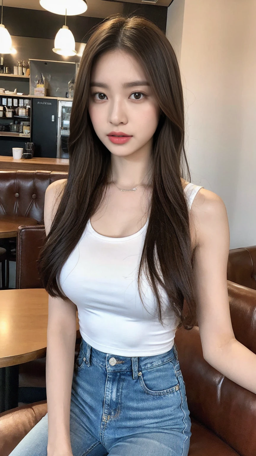 ((Top Quality, 8k, Masterpiece: 1.3)), Crisp Focus: 1.2, Beautiful Women in Perfect Style: 1.4, Slender Abs: 1.2, ((Dark Brown Hair, Big: 1.5)), Street: 1.2, Highly Detailed Face and Skin Texture, Detailed Eyes, Double Eyelids
