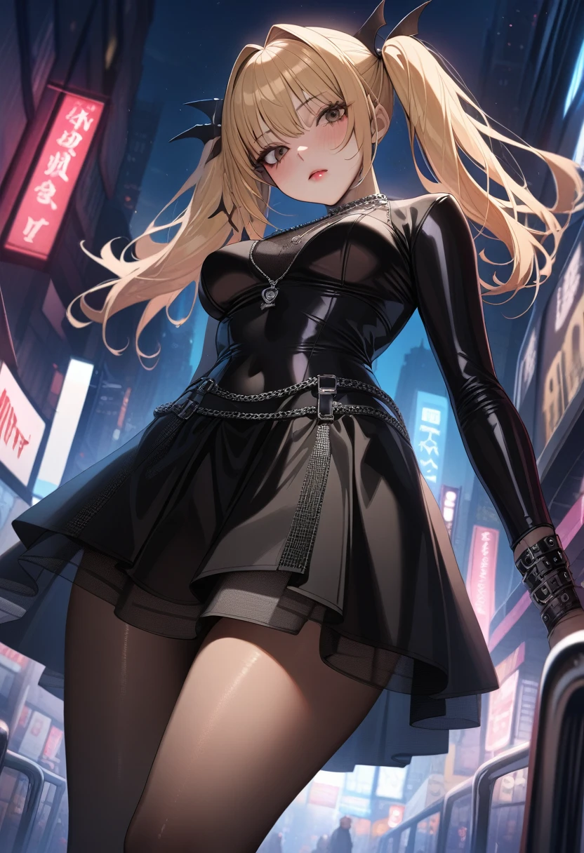 Fischl from Genshin impact game, 1girl, wearing a wet outfit, standing at rain, wet transparent clothes , blonde hair, one eye patch, 8k, high detailed, high quality, full body