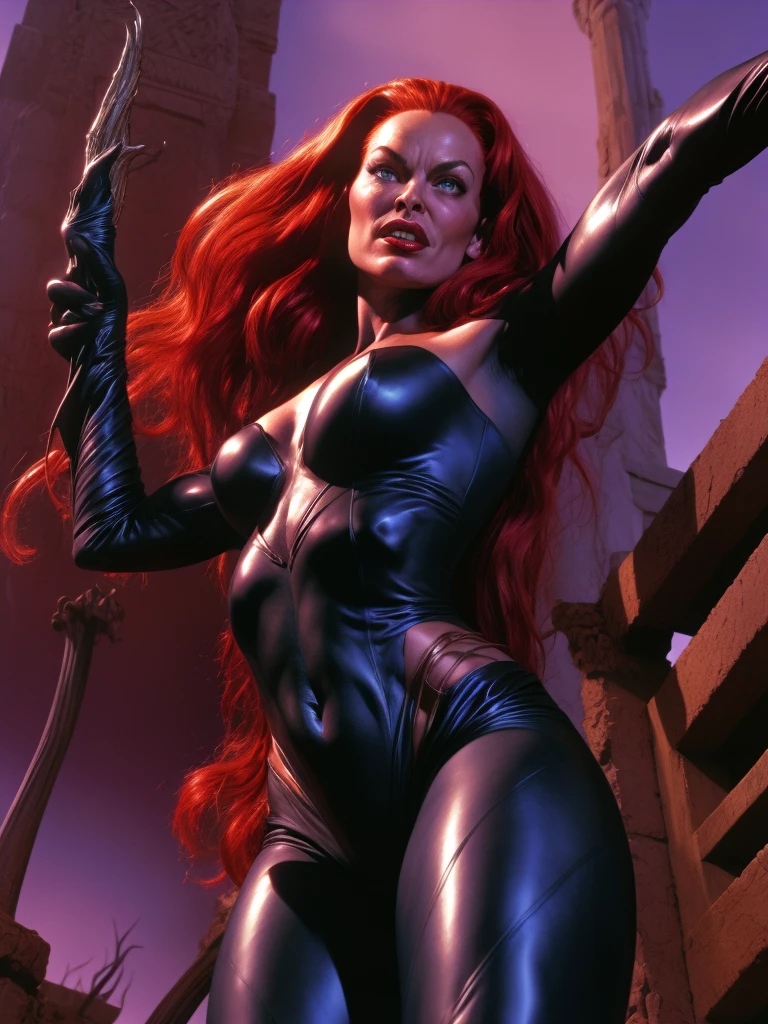Madelyne Pryor The Goblin Queen dynamic pose by Alex Ross
