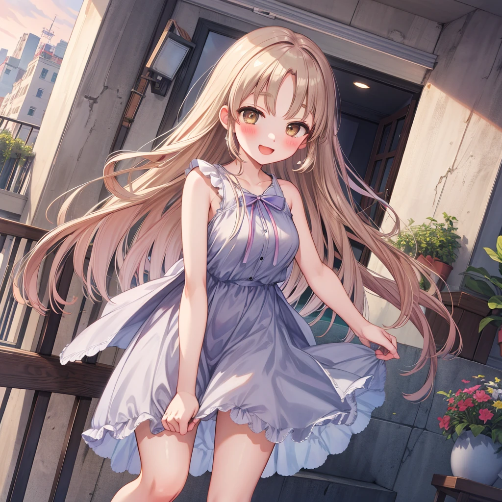 masterpiece, Highest quality, High Resolution, HS1,blush、smile,NSFW、Balcony、