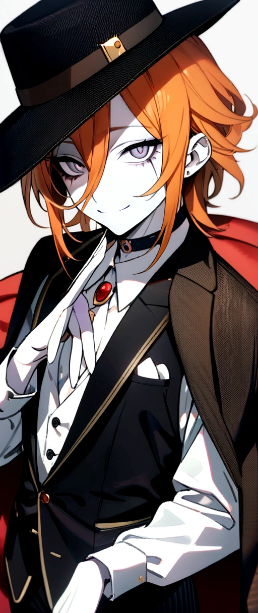 Anime characters wearing black and red top hats, Alukad, zerochan art,