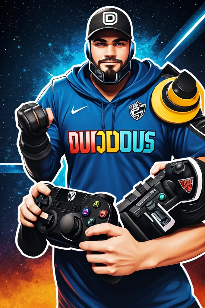 Drawing of a duos gamers logo
