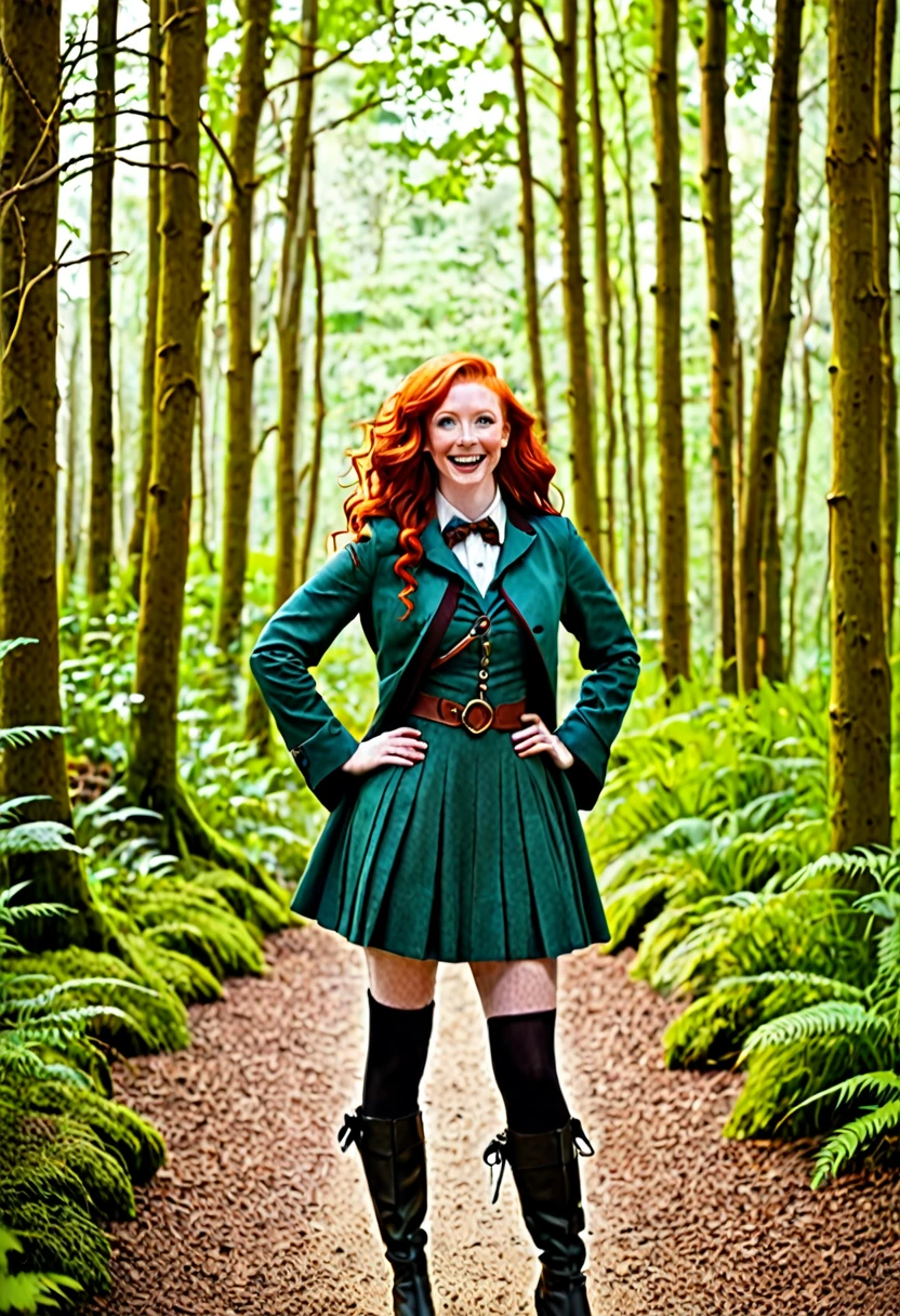 Create character redhead humble funny crazy daring adventurer educated intelligent