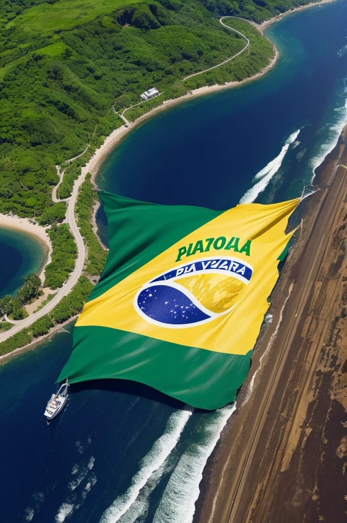 Brazilian flag in a fantastic world