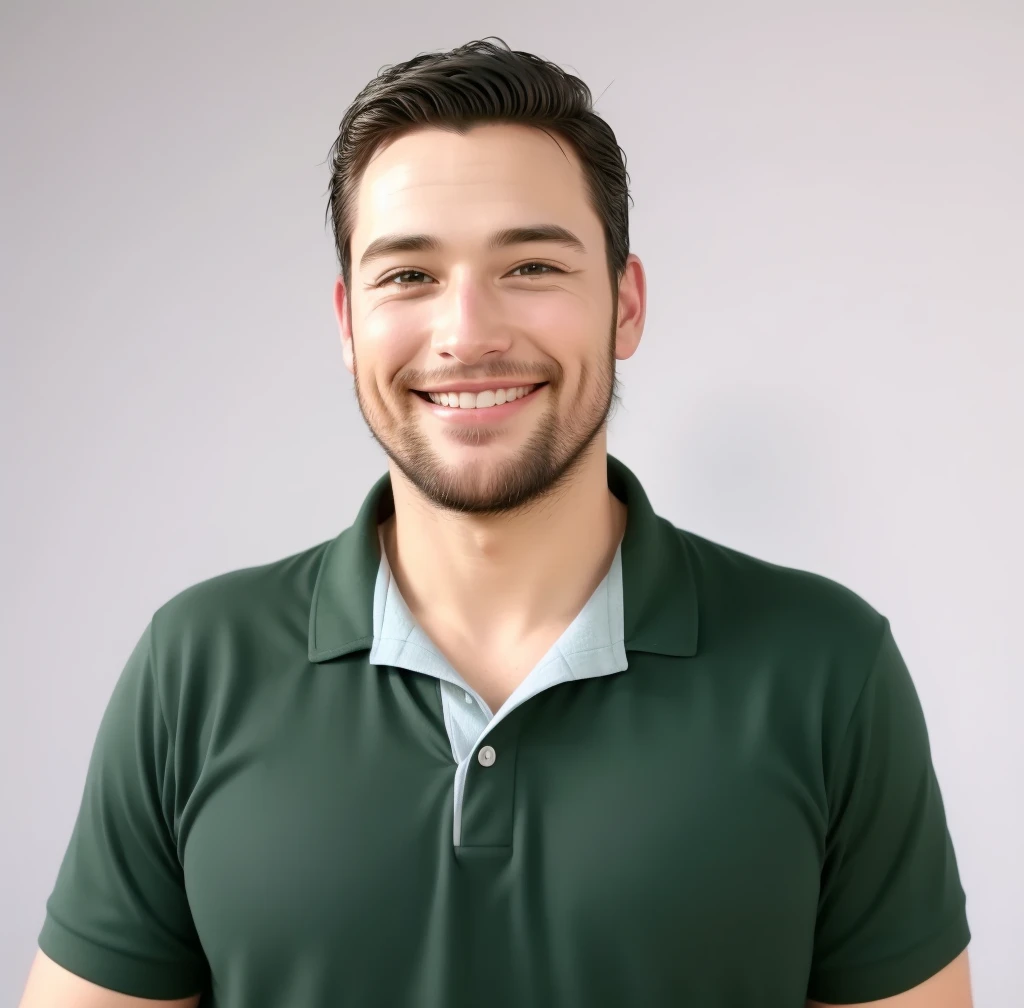 handsome man, Grinning, Disney style